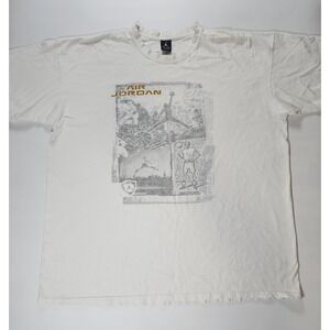 Air Jordan T-Shirt Mens 3XL White Vintage Nike Michael Jordan Jumpman Playground